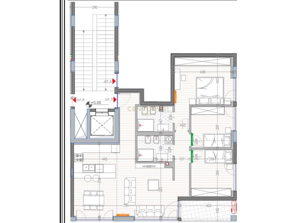 Shitet apartament 3+1 tek liqeni i thate