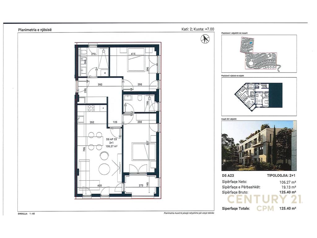 SHESIM APARTAMENT 2+1+2 NE SUN PALASE!