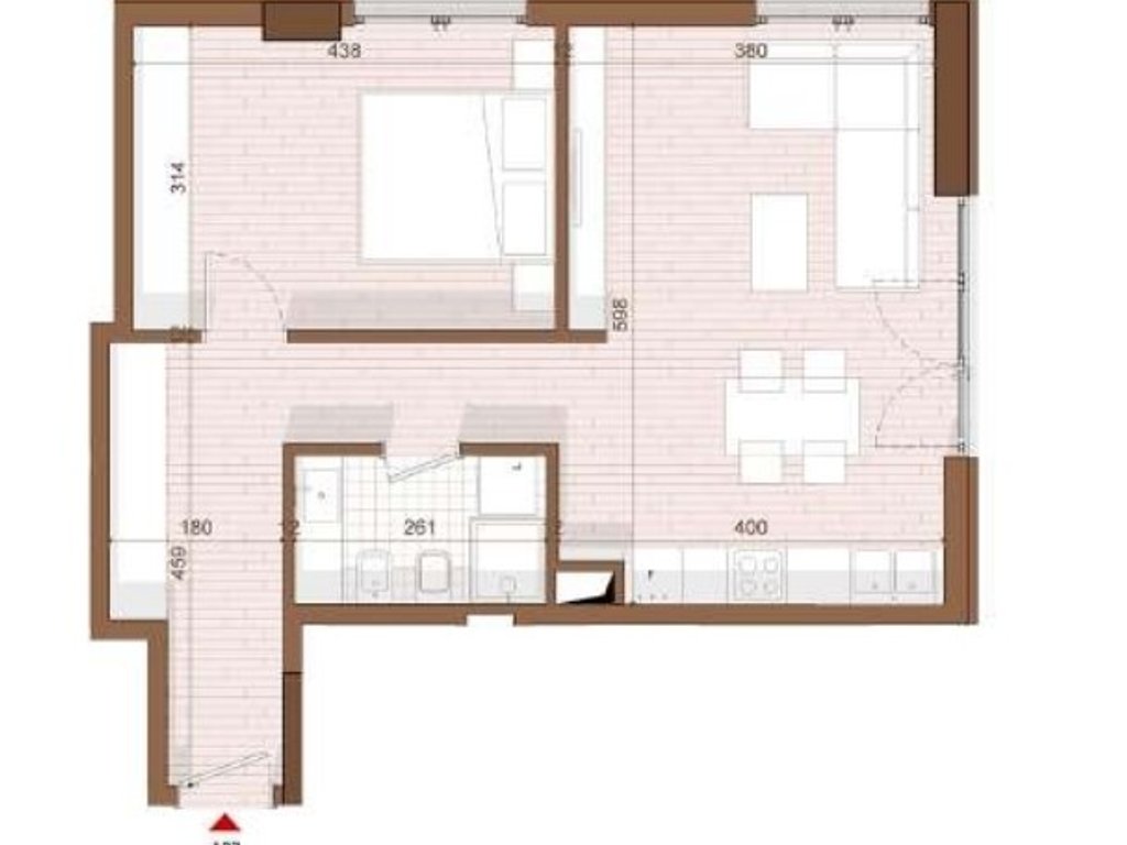 SHITET APARTAMENT 1+1 NE SHENGJIN