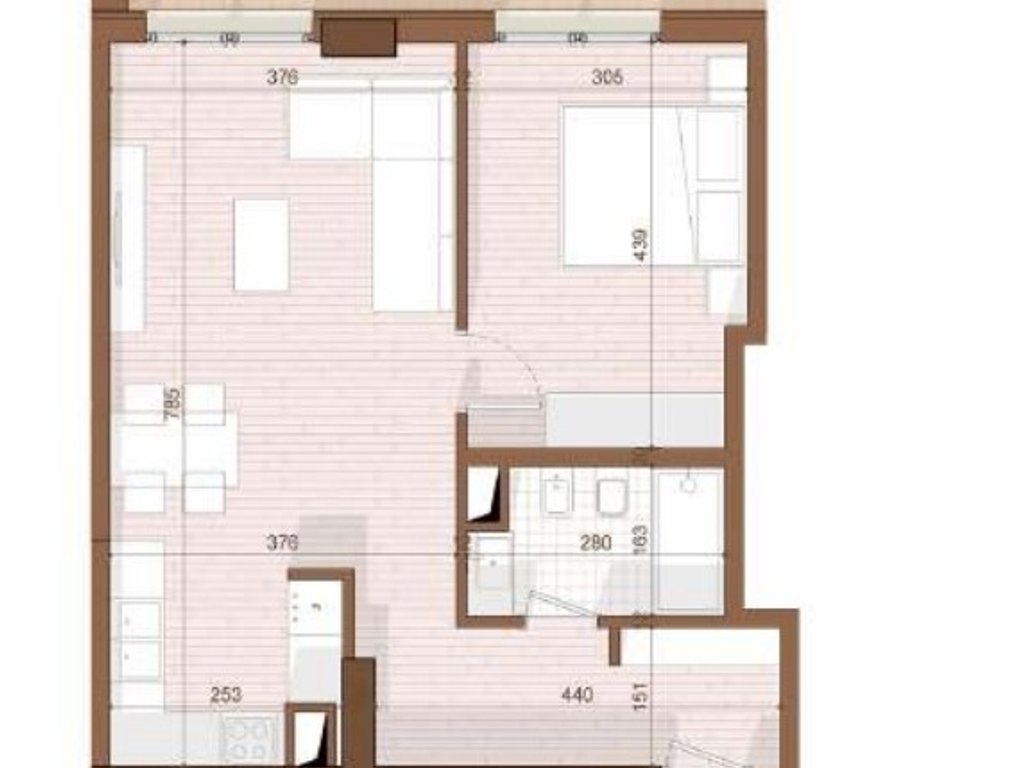SHITET APARTAMENT 1+1 NE SHENGJIN