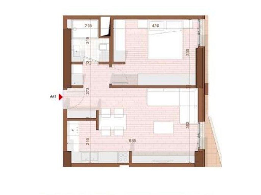 SHITET APARTAMENT 1+1 NE SHENGJIN