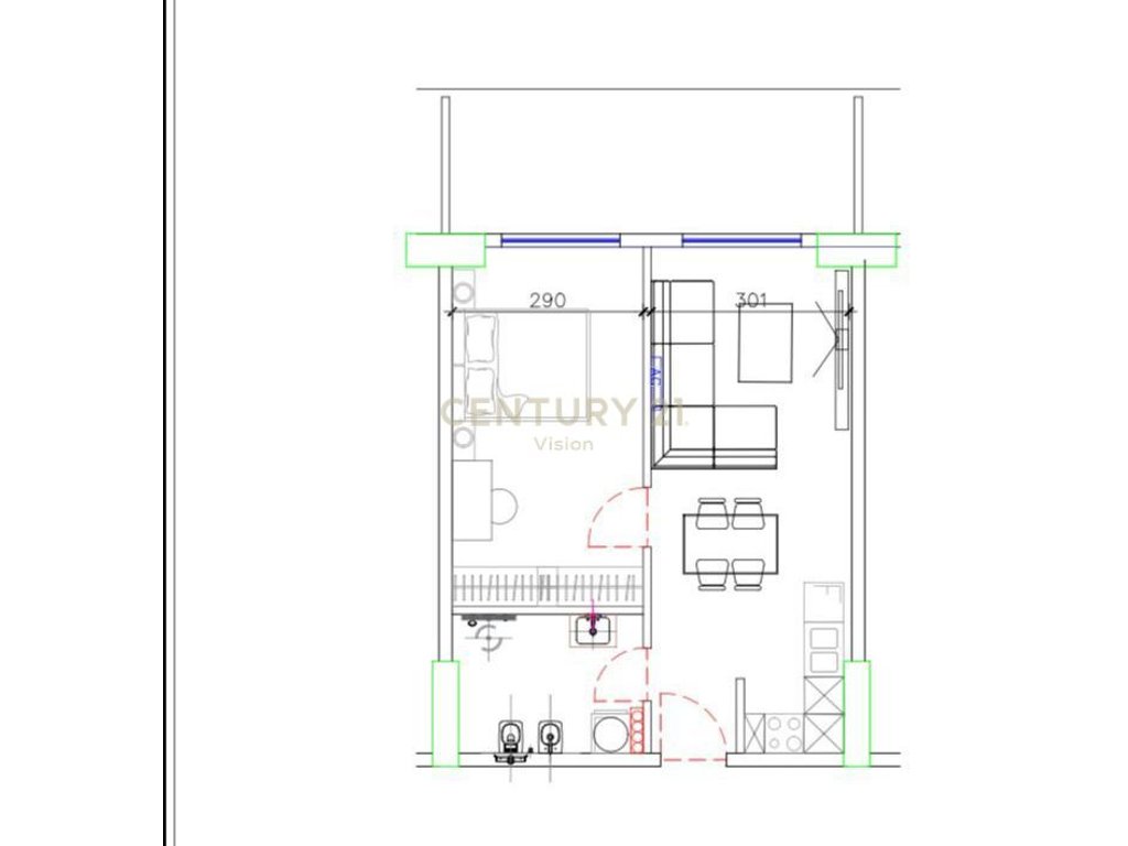 Apartament 1+1 në Shëngjin për Shitje "Prishtina Tower" - 79,670€ | 75.87 m²