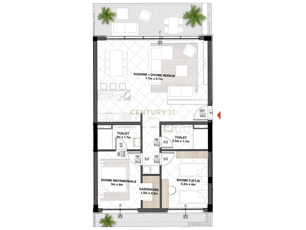 SHITET APARTAMENT 2+1+2 TEK EAST SIDE RESIDENCE!