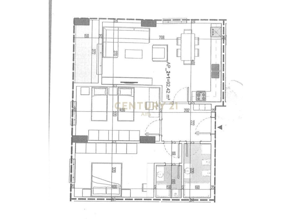 Aravel Residence , Kamez – Shitet Apartament 2+1+2 Tualete !