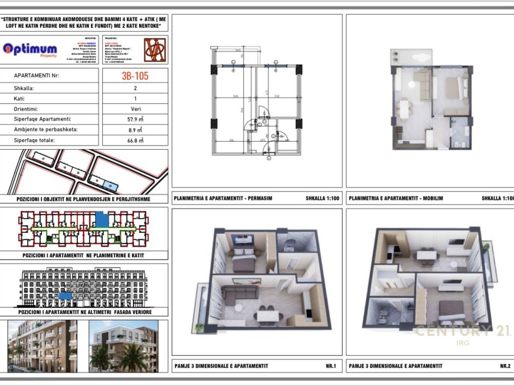 APARTAMENT 1 PLUS 1 PER SHITJE ADRIA REZIDENC, QERRET