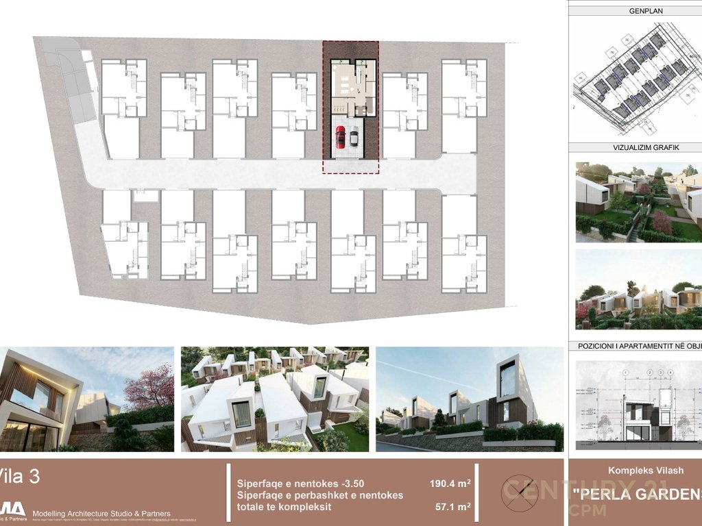 Shitet vilë 3 kateshe tek Perla Residence në Mjull - Bathore