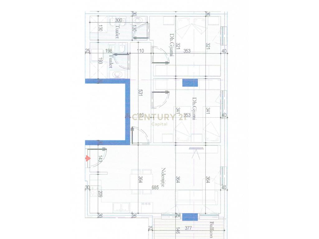 Shesim apartament 2+1+2+P tek Tirana Entry!