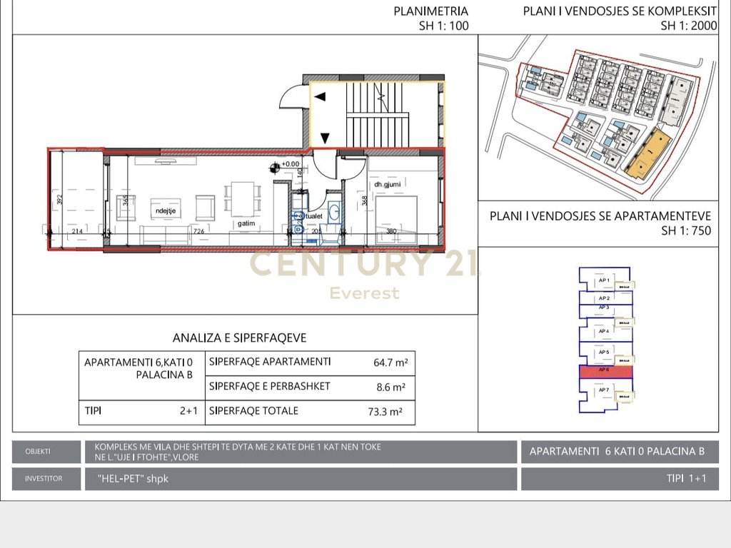UJI I FTOHTE, SHESIM APARTAMENT 1+1