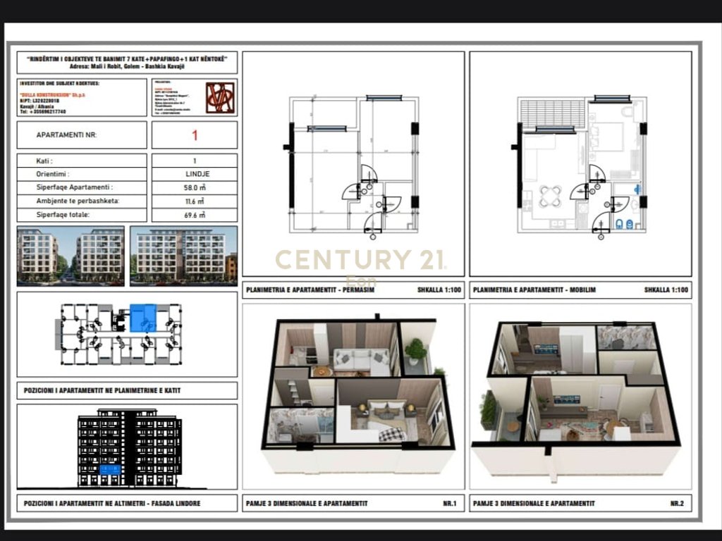 SHITET APARTAMENT 1+1  TEK LIBURNA RESIDENCE, NE GOLEM !