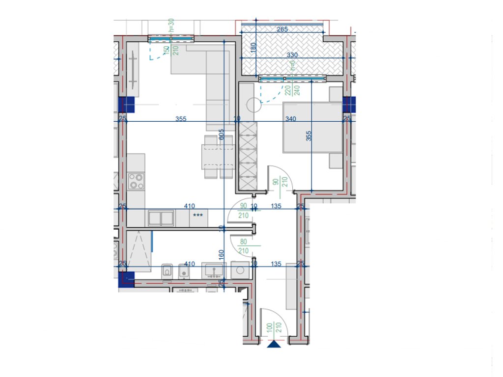 Shitet Apartament 1+1 – 69.65 m² Totale