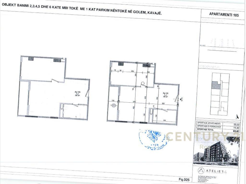 SHITET APARTAMENT 1+1 NDERTIM I RI NE ZONEN E GOLEMIT 1000€ M2 !!!