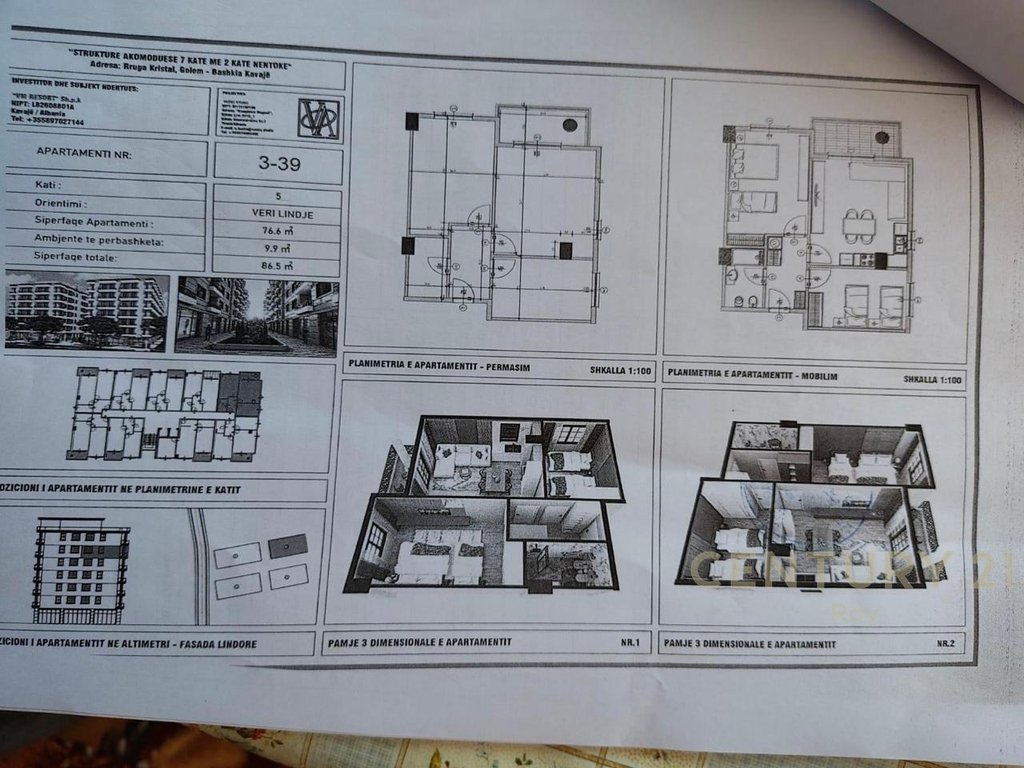 SHITET APARTAMENT 2+1 ,NDERTIM I RI, NE GOLEM TE VM REZIDENCE!!