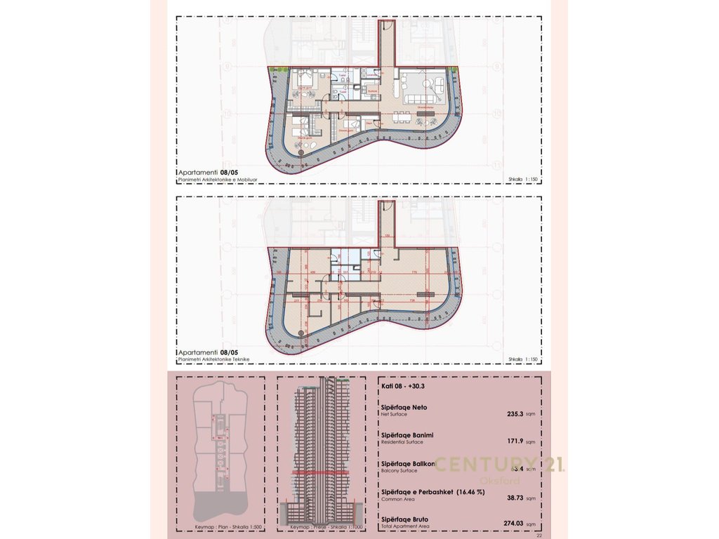 SHITET APARTAMENT 3+1+2+DEPO+LAVANDERI TEK TOP SEVEN TOWER!
