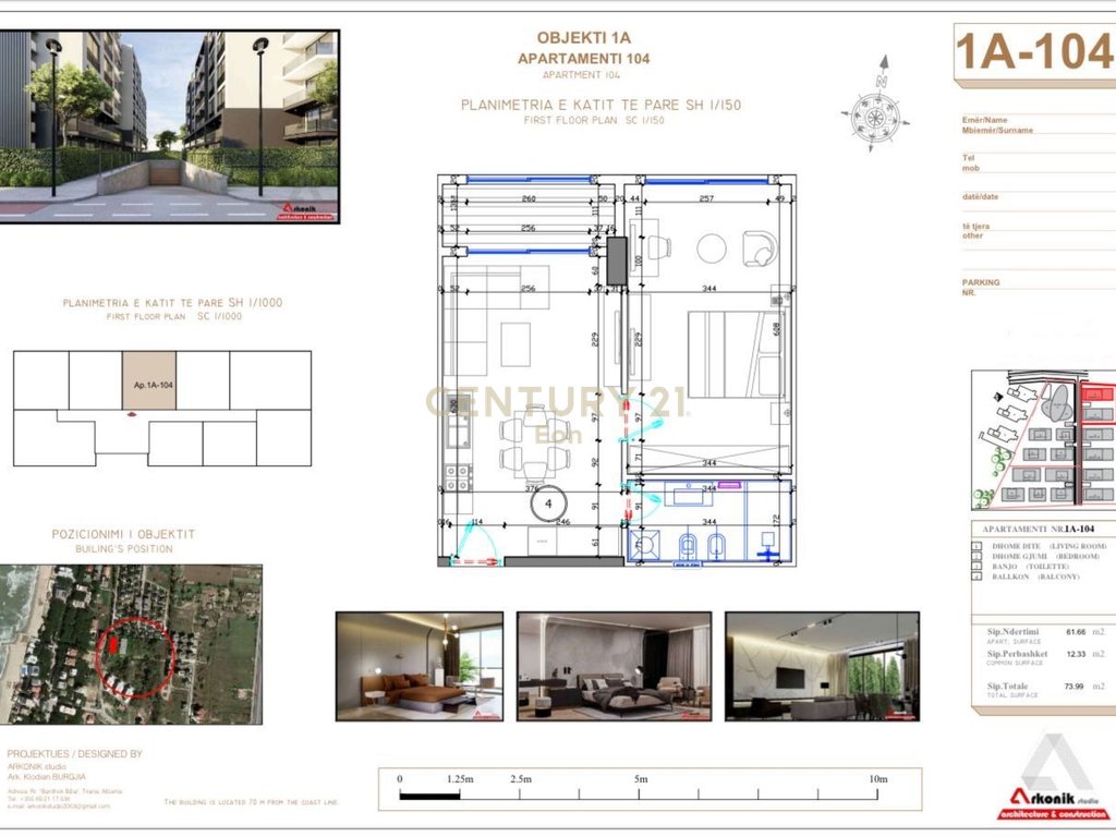 SHITET APARTAMENT 1+1 OBJEKTI PARE 70M NGA DETI TEK LIBURNA REZIDENCE!