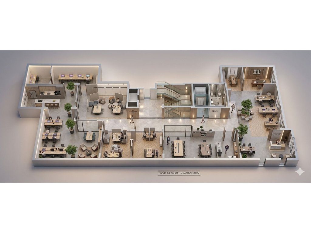 Ambient  për Zyra me Qira – 534 m²
