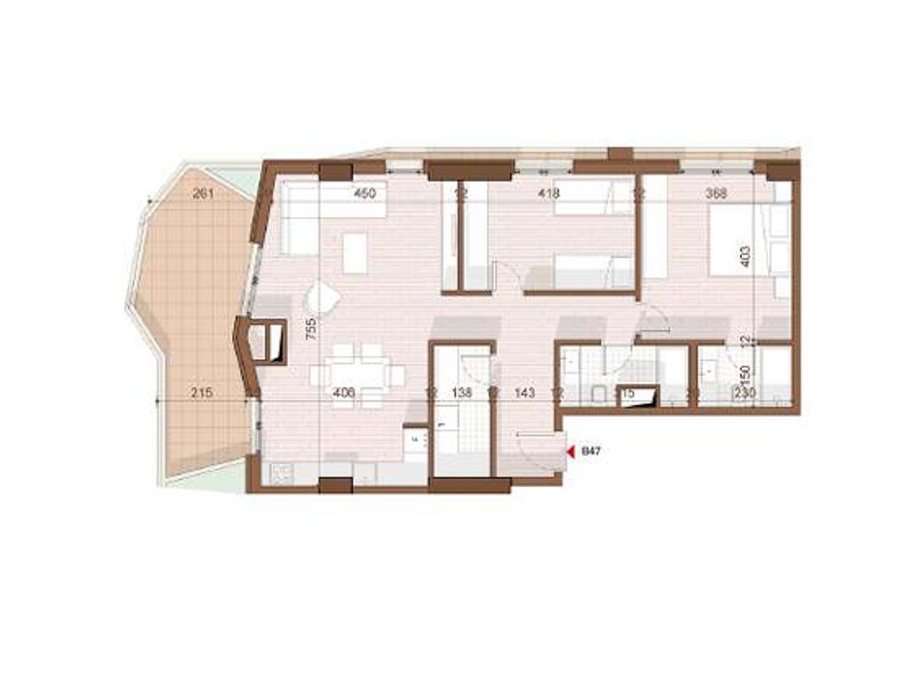 SHITET APARTAMENT 2+1+2+ VERANDE NE SHENGJIN
