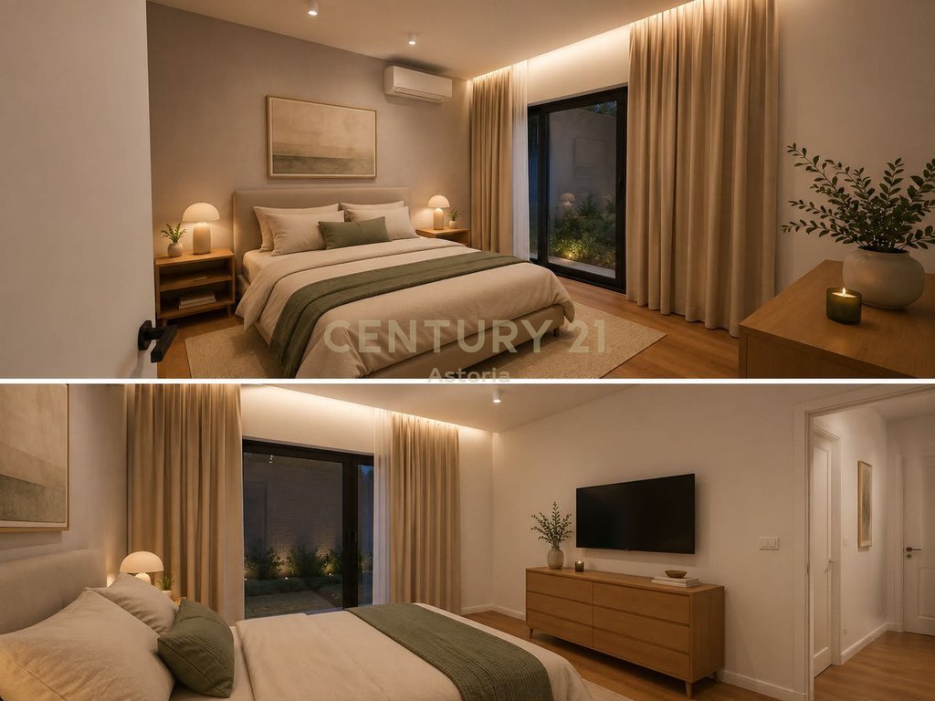Apartament 2+1 me Oborr Privat dhe Post Parkimi me Qira – O2 Residence, Farkë