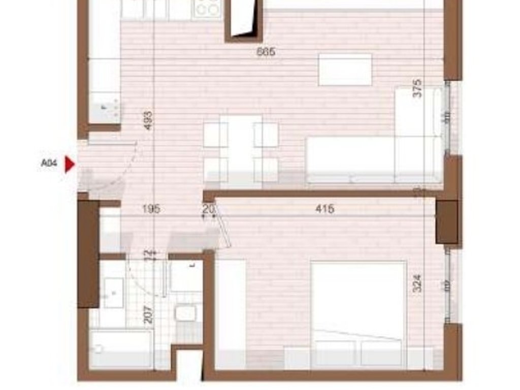 SHITET APARTAMENT 1+1 NE SHENGJIN