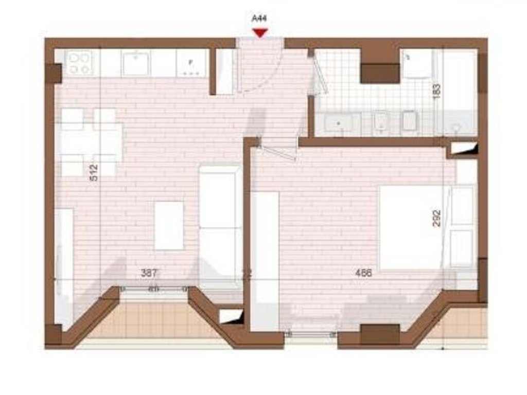 SHITET APARTAMENT 1+1+ VERANDE NE SHENGJIN