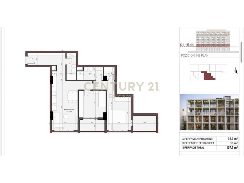 EXCLUSIVE ! Apartament 2+1+2  për shitje - Rezidenca “Mes Pishave” Mali i Robit !!