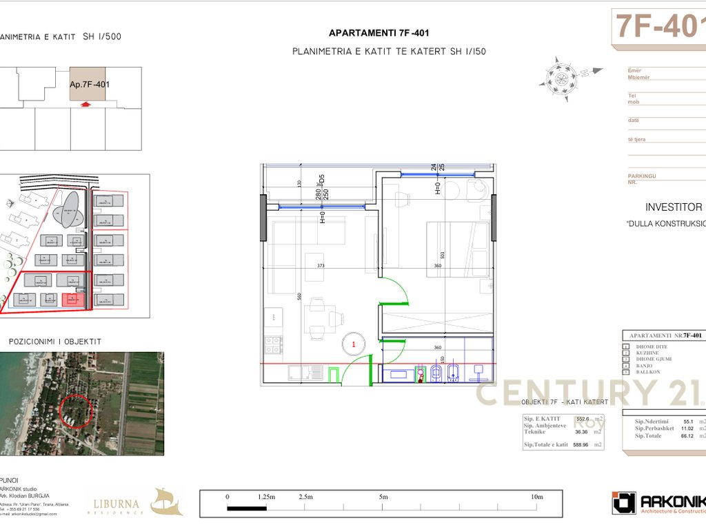 Apartament 1+1 Për Shitje në Golem, Durrës - 72,600€ | 66 m²
