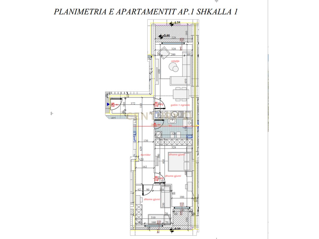 Shesim apartament 2+1 në rezidencën Phoenix – Yzberish