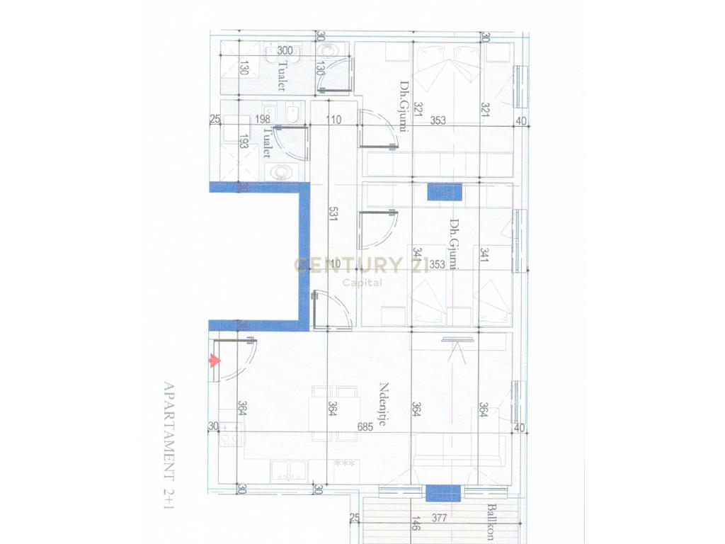 Shesim apartament 2+1+2+ P tek Tirana Entry!