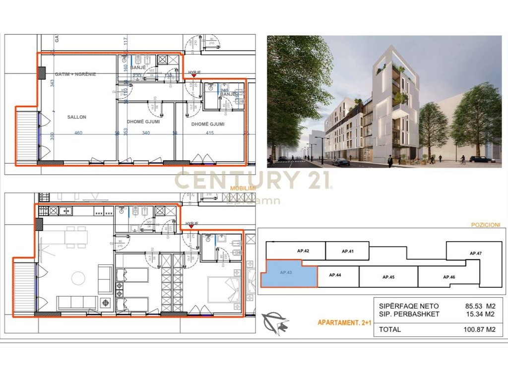 Iluminar Residence - Apartament 2+1+2 për shitje !!