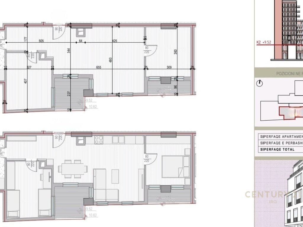 APARTAMENT 2+1 TEK SHKOLLA E KUQE!