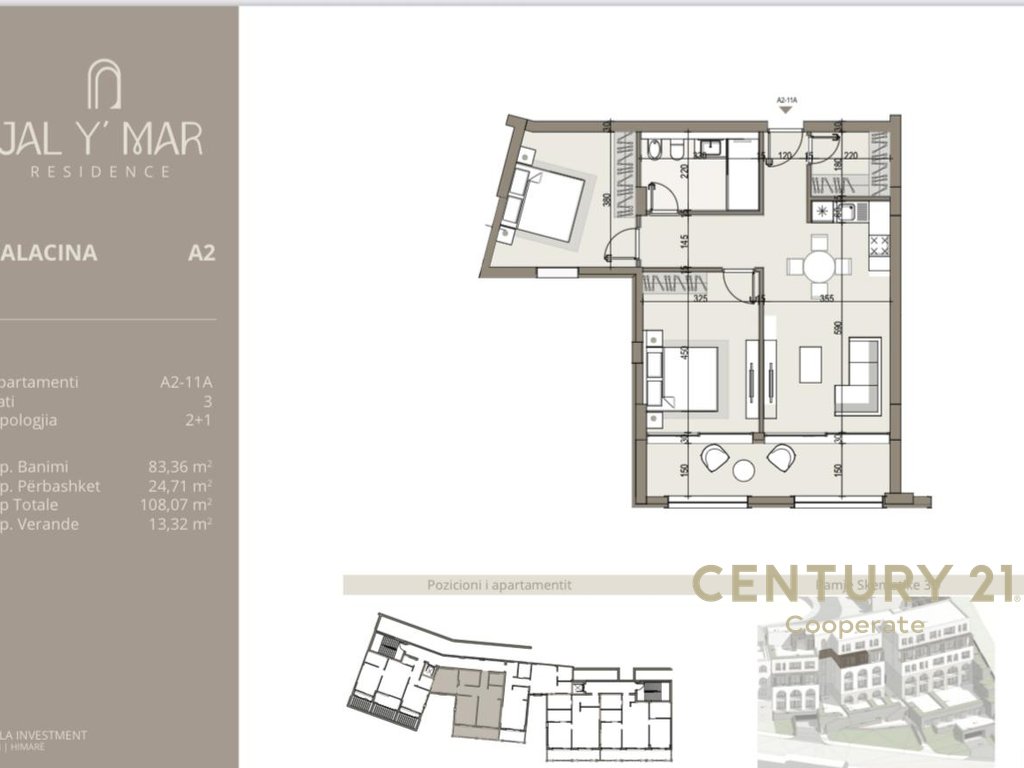EKSKLUZIVE!!!
SHESIM APARTAMENT 2+1 KOMPLEKSIN "JAL Y MAR "RESIDENCE.