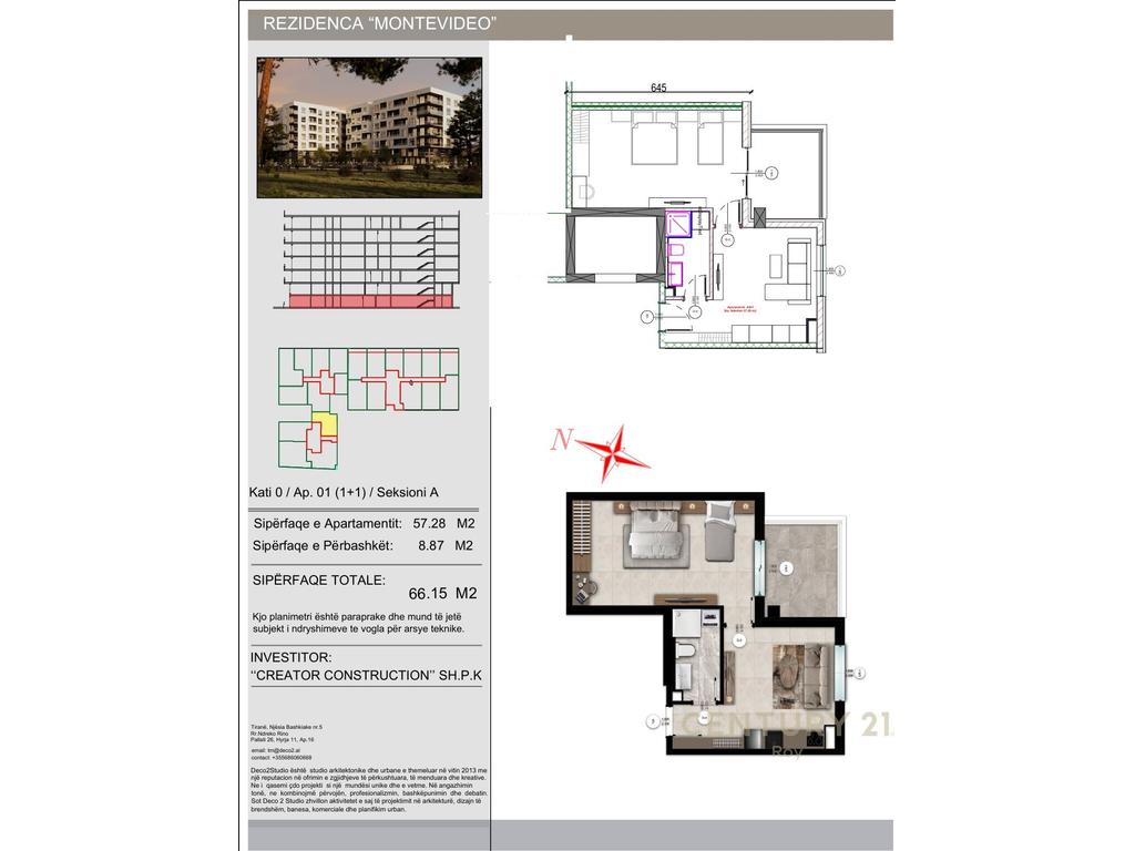 SHITET APARTAMENT 1+1, MONTEVIDEO RESIDENCE TE MALI ROBIT!