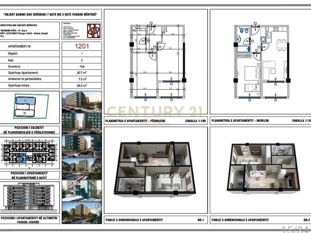 Rezidenca Vale - Verde Pagese me keste Apartament 1+1 Në Golem - 88,660€ | 68.2 m²