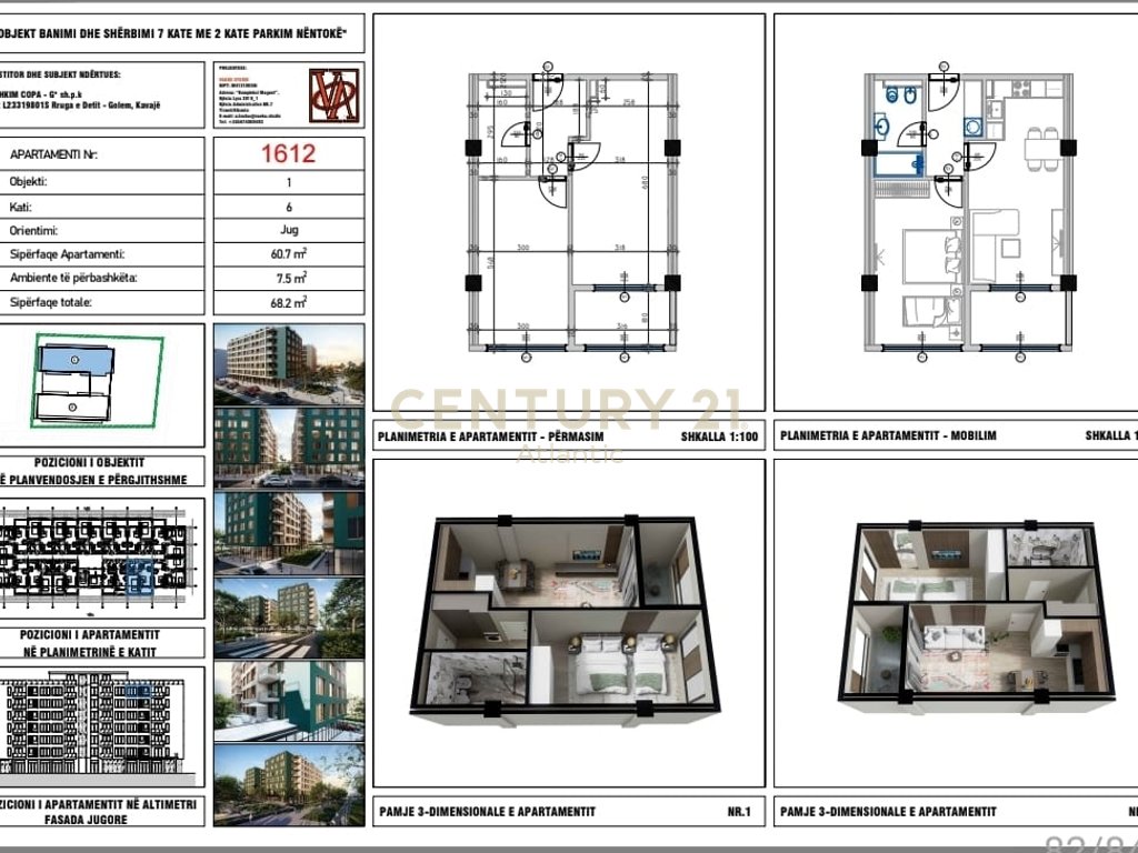 Apartament 1+1 në shitje në Golem, Durrës - 81,840€ | 68.2 m²