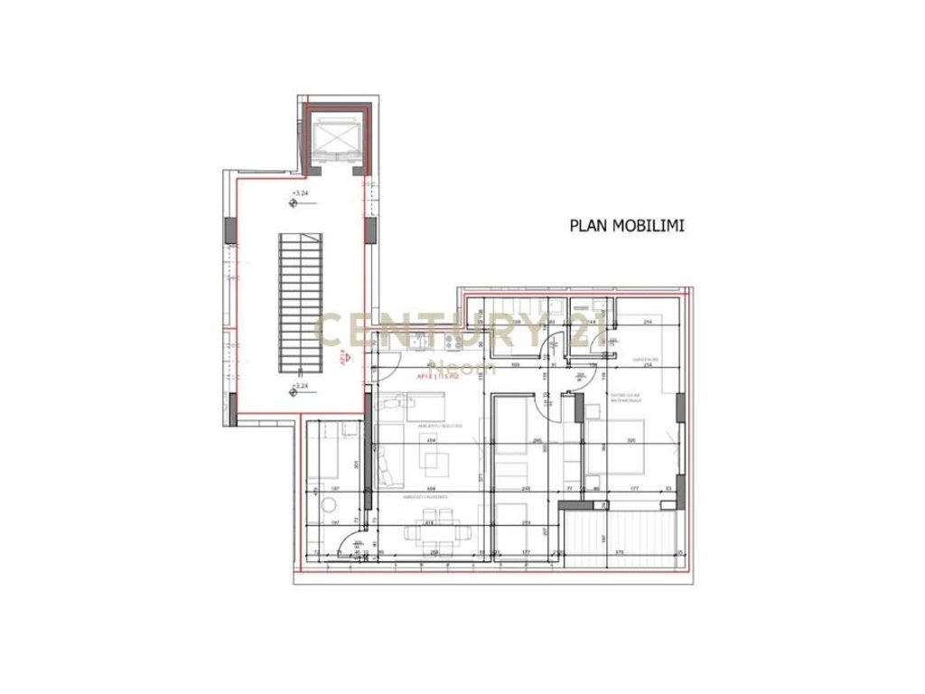 SHITET, APARTAMENT 2+1+2, RRUGA ELBASANIT - 1'600€/M2 !!