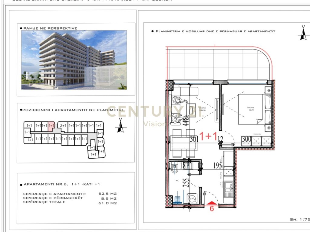 SHITEN 8 APARTAMENTE 1+1 KUNE SHENGJIN