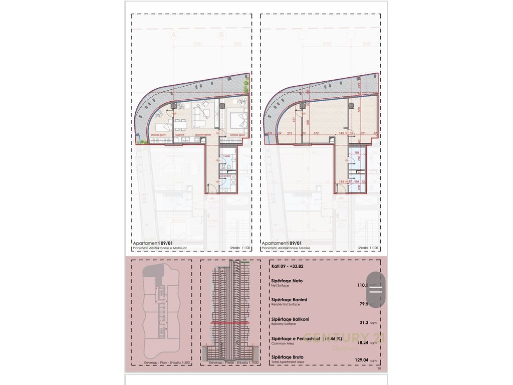 EKSLUZIVE SHITET APARTAMENT 2+1+2 TEK TOP SEVEN TOWER!