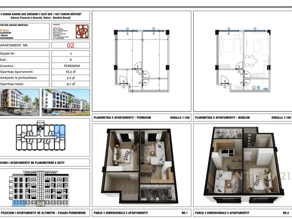 SHESIM APARTAMENT 1+1 NE QERRET! MUNDESI PAGESE ME KESTE!