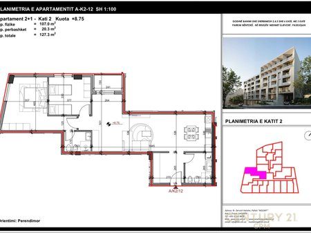 Shitet Apartament 1+1 te Kompleksi Aluna