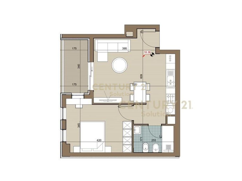 SHESIM APARTAMENT 1+1 KOMPLEKSI RIVIERA, KAMEZ