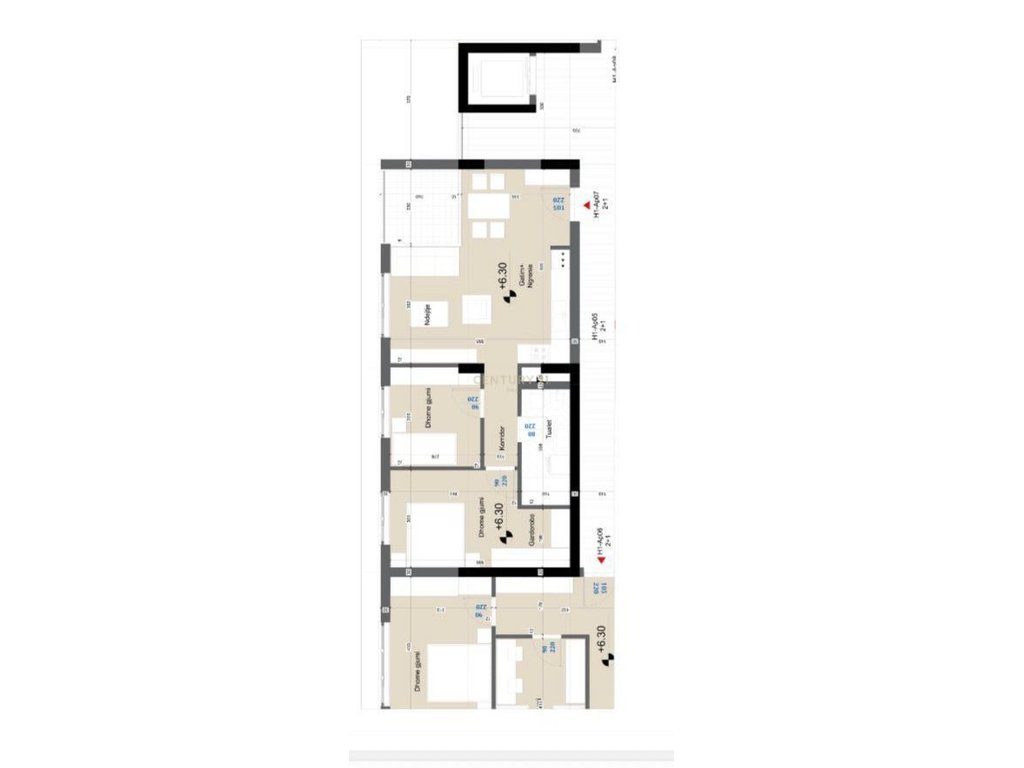APARTAMENT 2+1 PER SHITJE TE PORTO LALZI