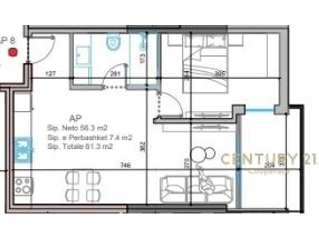 SHESIM APARTAMENT 1+1+1 VIJE E PARE