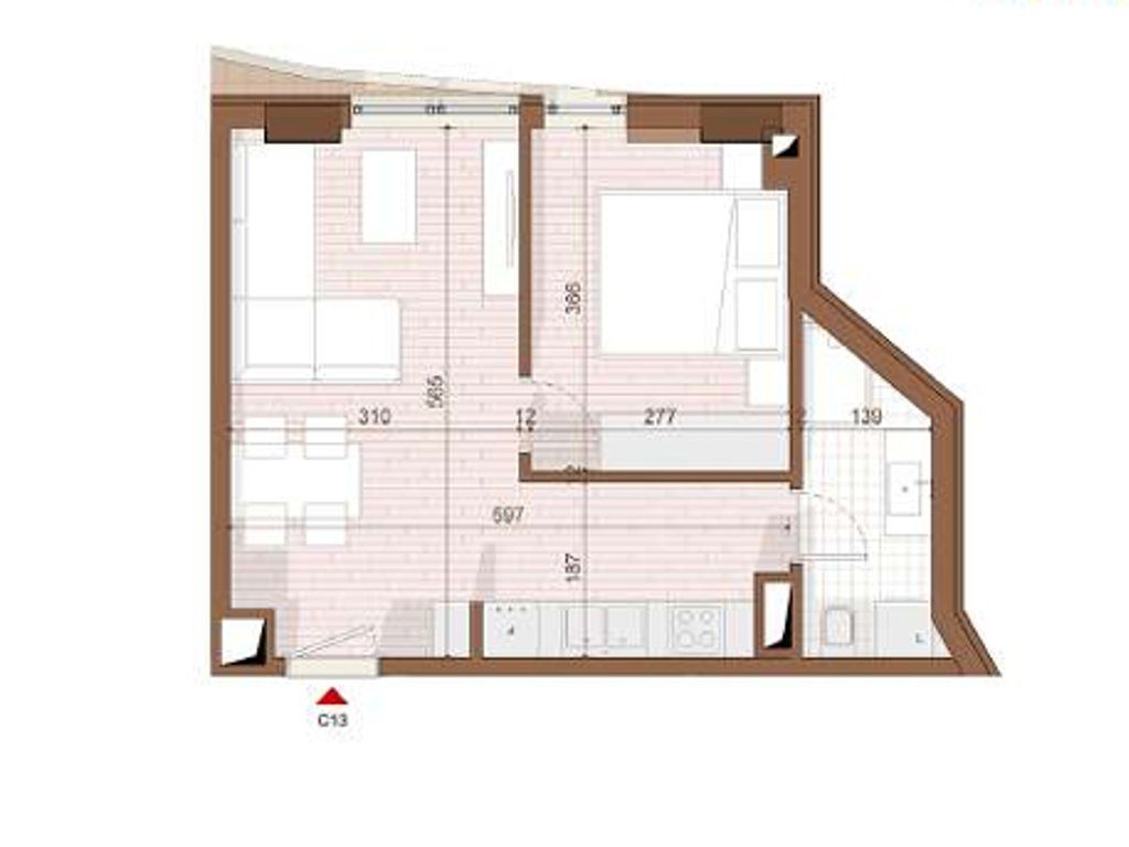 SHITET APARTAMENT 1+1 NE SHENGJIN