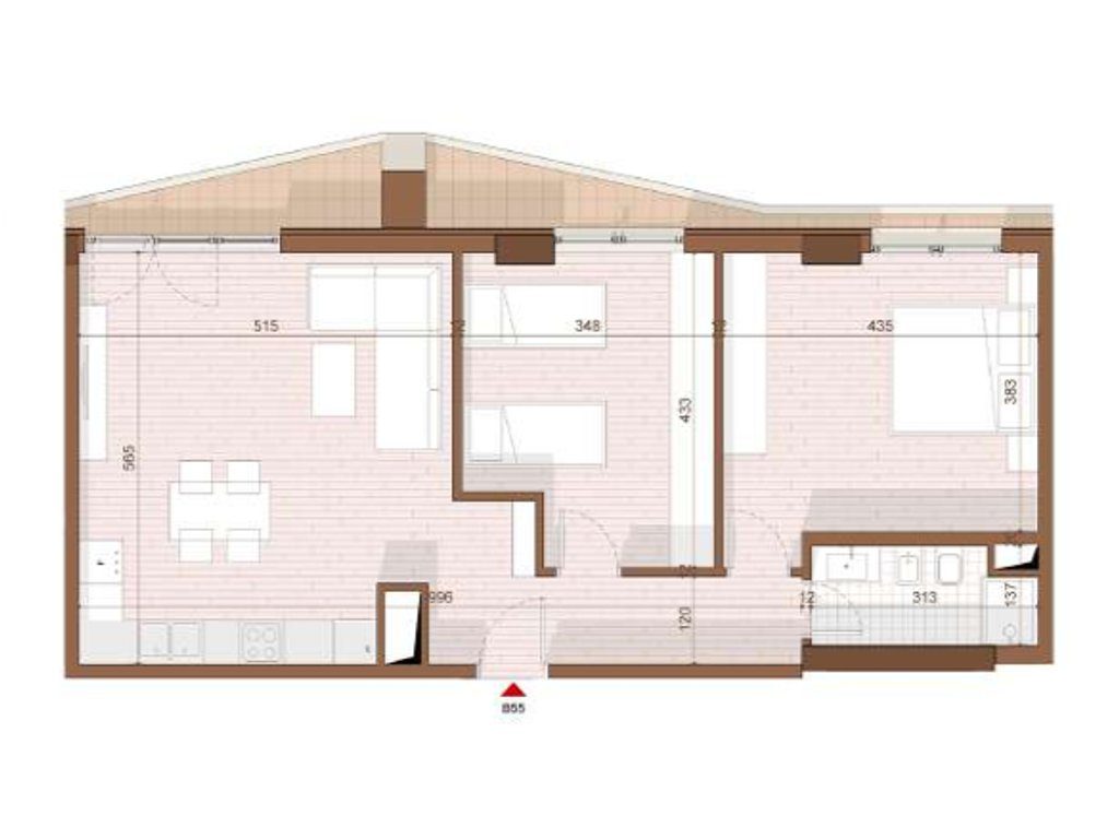SHITET APARTAMENT 2+1 NE SHENGJIN