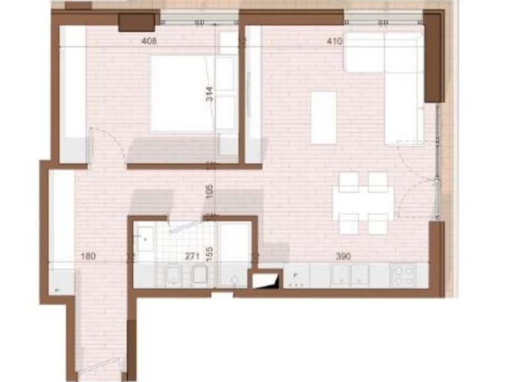 SHITET APARTAMENT 1+1 NE SHENGJIN