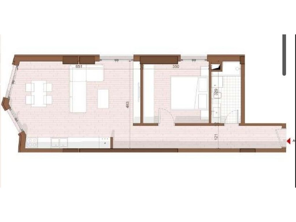 SHITET APARTAMENT 1+1 NE SHENGJIN