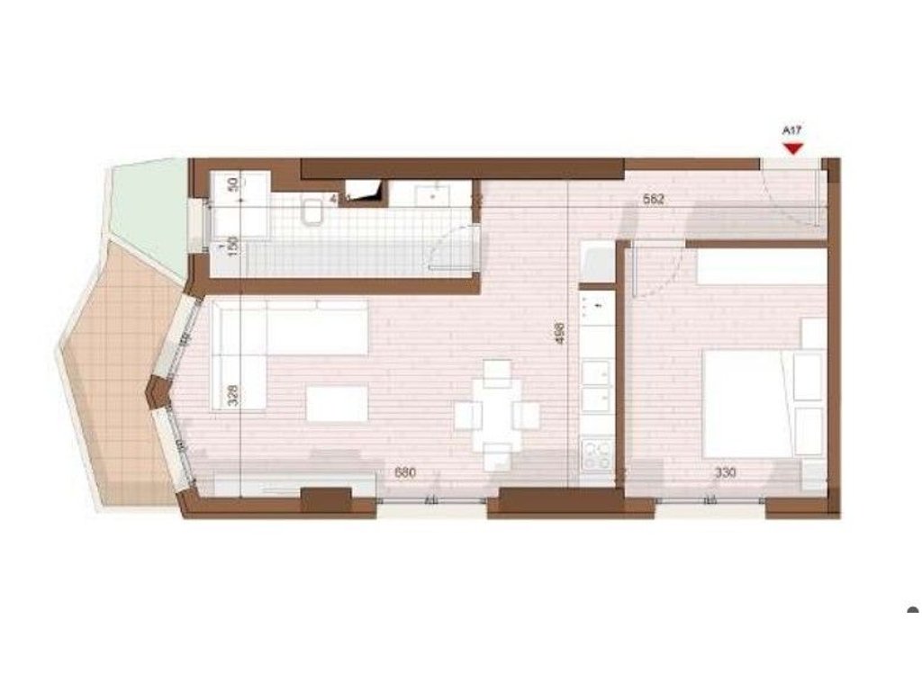 SHITET APARTAMENT 1+1 NE SHENGJIN
