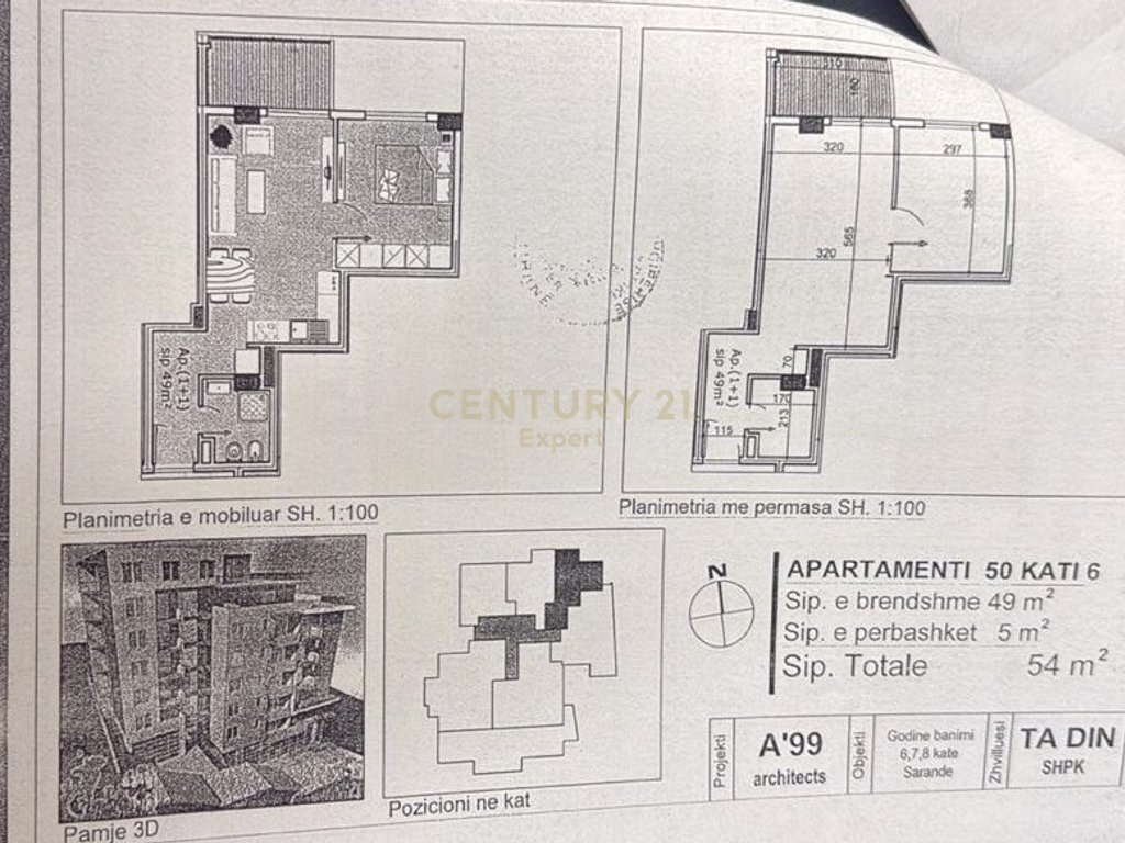 SARANDË, SHESIM APARTAMENT 1+1 NË PORTIN E LIMIONIT