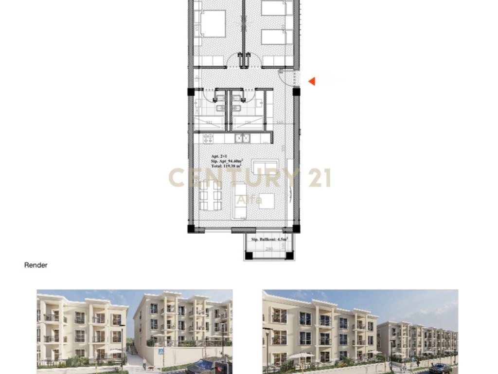 Shitet apartament 2+1+2 tek Rolling Hills Liqeni