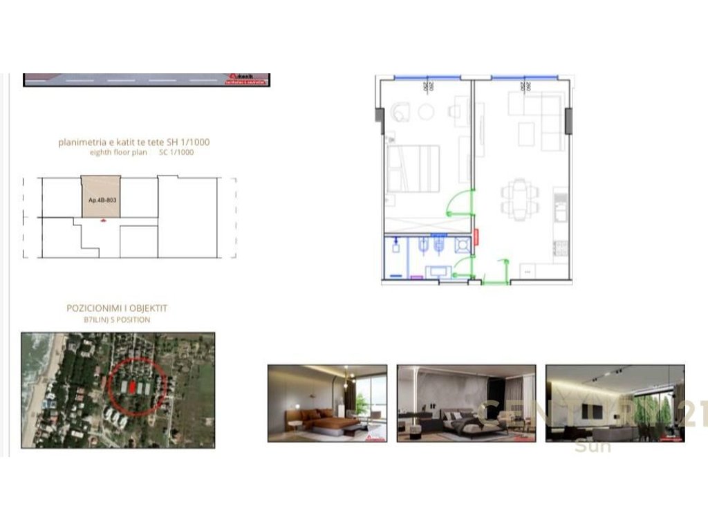 Apartament per shitje 1+1 Golem Durres