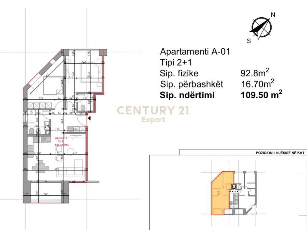 APARTAMENTE 2+1 PER SHITJE, GJIRI I LALZIT !!